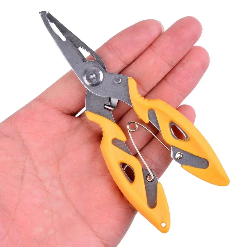 Fishing Pliers Grip Fishing Tackle Gear Hook Recover Cutter Line Split Ring Fishing Accessories Use Tongs Multifunction Scissors