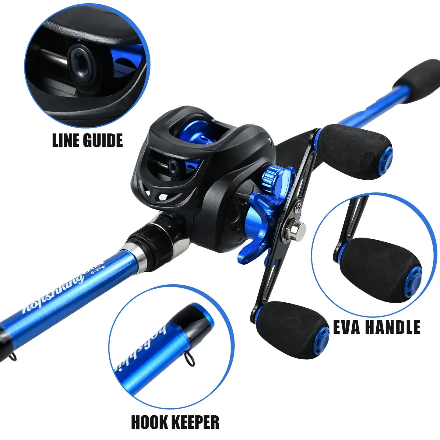 Fishing Rod Reel Set with Fishing Gear Bag Fish Controller Fishing Line Fishing Pliers - Complete Fishing Equipment Kit