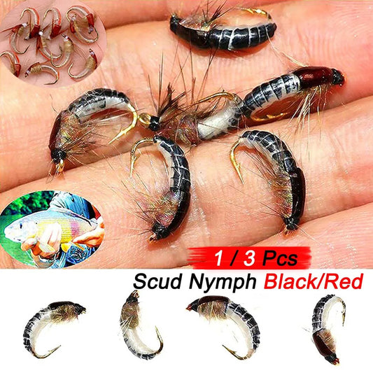 Hot Sea Fishing, River Fishing #10 real Nymph Flying Carp Fishing Artificial Insect Bait Fish Food Tools