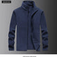 Winter fleece hiking jacket windbreaker for men Sportswear Wool lining thickened warm men's coat plus size overcoat