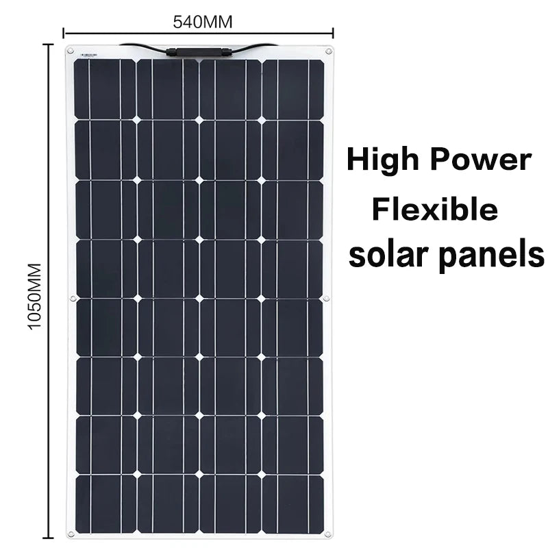 2000W solar panel, 18V flexible solar panel, efficient portable power supply, emergency charging, boat energy vehicle, household