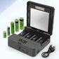 Solar Power Generation Solar Lithium Battery Smart Charger Type-C USB Four-Slot for 3.7V 18650/26650/21700/14500 Batteries