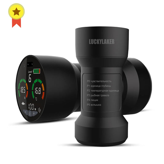 LUCKY FF202 Ice Fishing Finder Ice surface detection 328ft/100m Depth fishing tool Russia Manua and menu