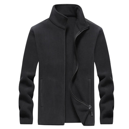 Winter fleece hiking jacket windbreaker for men Sportswear Wool lining thickened warm men's coat plus size overcoat