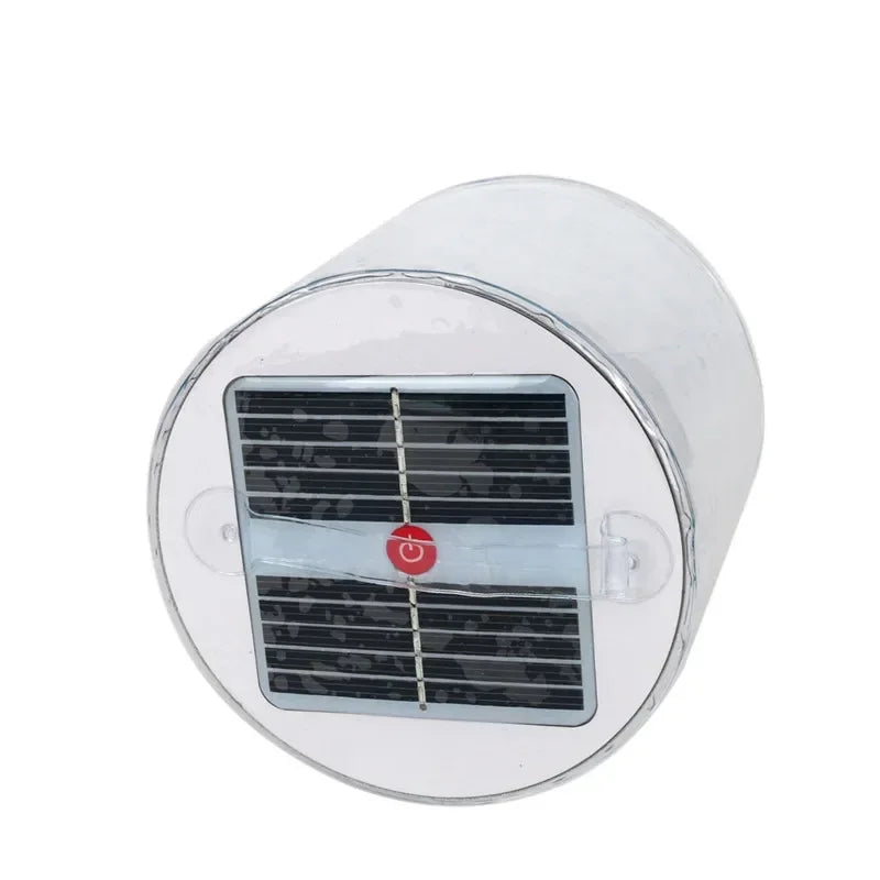 Solar Power Inflatable Camping Lights Outdoor LED Lamp Frosted Square Solar Panel Shed Light Emergency Hiking Lighting