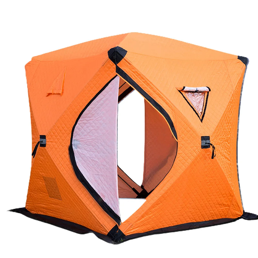 Easy Set-up Winter Fishing Tent Ice Fishing Tent Portable Ice Fishing Shelter Waterproof & Windproof Winter Fishing Equipment