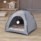 The pet tent is comfortable, breathable, scratch-resistant and wear-resistant, universal in all seasons, odorless and washable.
