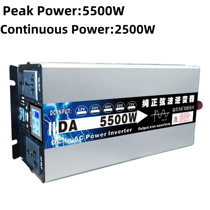 Solar Inverter 8000W 10000W 12000W Power Pure Sine Wave Inverters Inversor 24v 110v Onda Pura 12v 48v 220v Car Voltage Converter