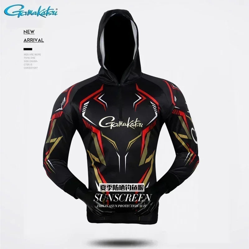 Fishing Clothing Long Sleeve Summer Quick-Drying Clothes Breathable Anti-UV Sun Protection Shirt Hooded Fishing Jacket