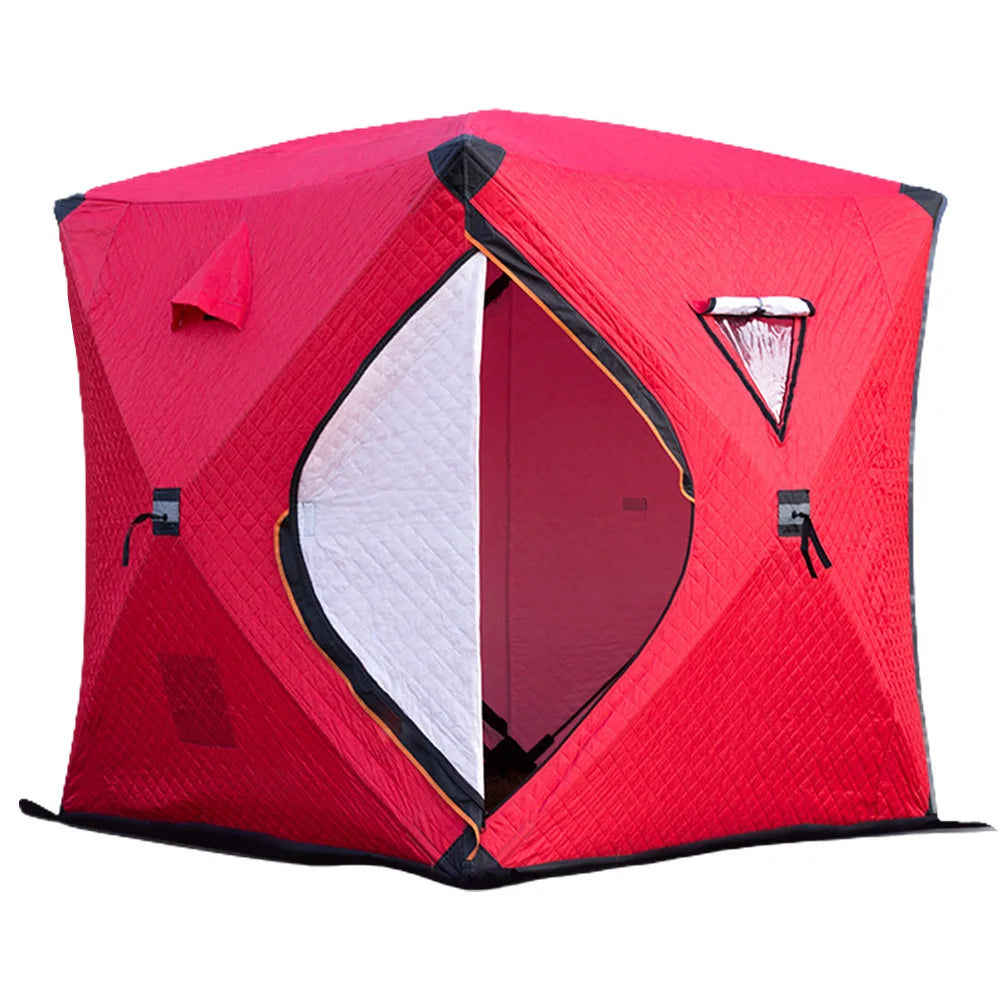 Easy Set-up Winter Fishing Tent Ice Fishing Tent Portable Ice Fishing Shelter Waterproof & Windproof Winter Fishing Equipment