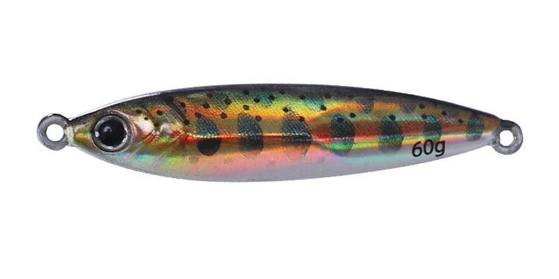 Luminous Tungsten Metal Jig 80g/60g/40g/30g Fishing lure quickly sinking jig bait