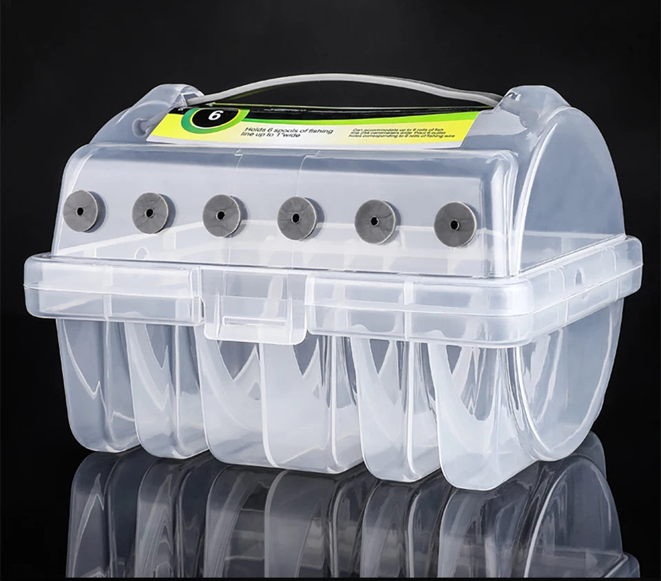 BEARKING Fishing Tackle box 6 Compartments Fishing Accessories Line Hook Storage Case Double Sided Fishing Tool organizer boxes