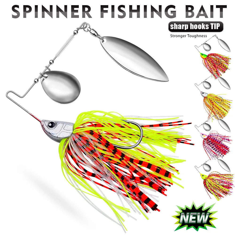 Sequin Lure Bait5Colorful Tassel Mustache Alloy10g15g20gFishing Gear