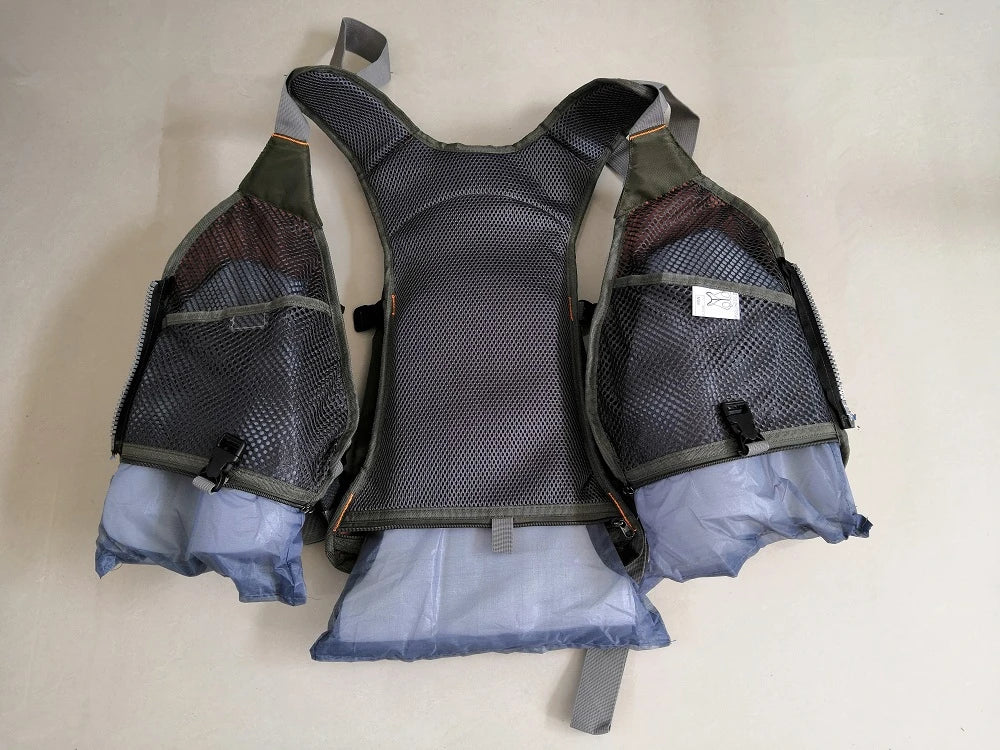 Mesh Fly Fishing Vest Multifunction Breathable Backpack Fishing Vest Fast Drying Lure Reel Fishing Gear Vests