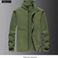 Winter fleece hiking jacket windbreaker for men Sportswear Wool lining thickened warm men's coat plus size overcoat