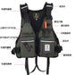 Fishing Life Jacket Buoyancy Vest Multi-pocket Lightweight Fly Fishing Vest for Men Adjustable Vests Detachable Cushion