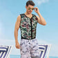 Lightweight Breathable Summer Camouflage Fishing Vest with Built-in Life Jacket for Adults and Kids No Strap Design Life Vest