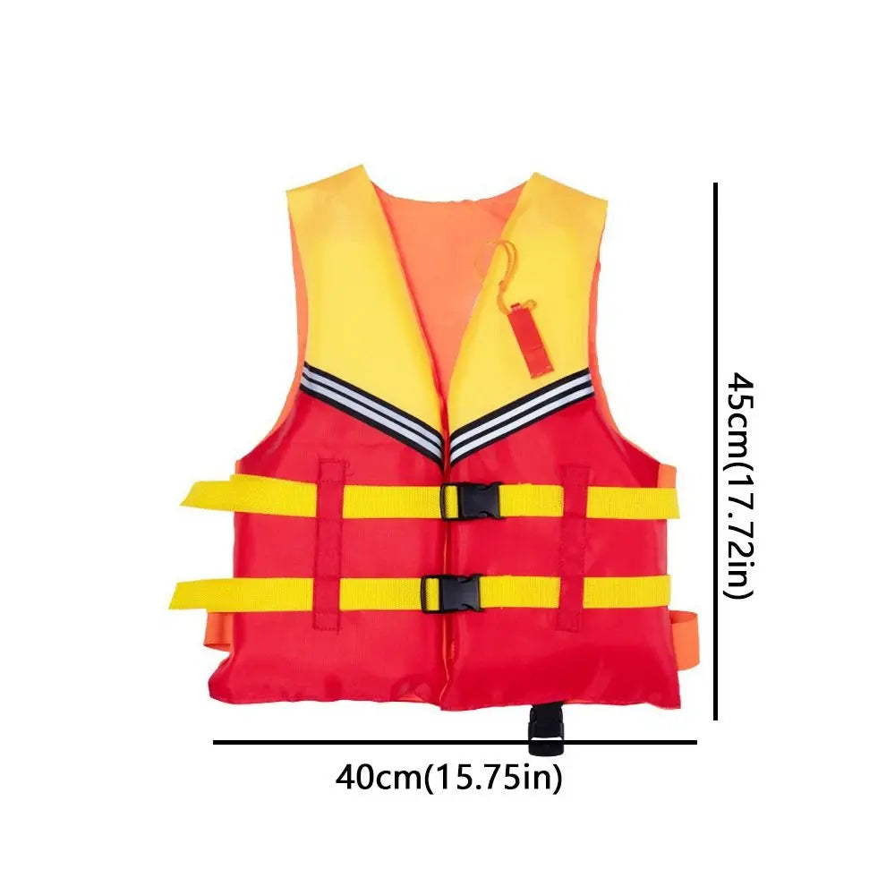 Survival Suit Large Buoyancy Life Vest Jacket with Whistle Adjustable Straps Marine Safety Vest Portable Swimming Vest Skiing