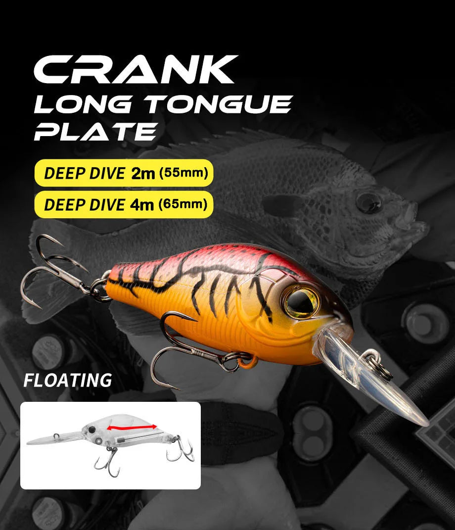 Fishing lure Deep Dive Floating Crank lure for long casting for bass pike Predator lure