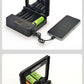 Solar Power Generation Solar Lithium Battery Smart Charger Type-C USB Four-Slot for 3.7V 18650/26650/21700/14500 Batteries