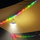 Solar Lights Outdoor Camping Light 10meter String Light Outdoor Tent Light RGB Atmosphere Light LED Flashlight with Hook ﻿