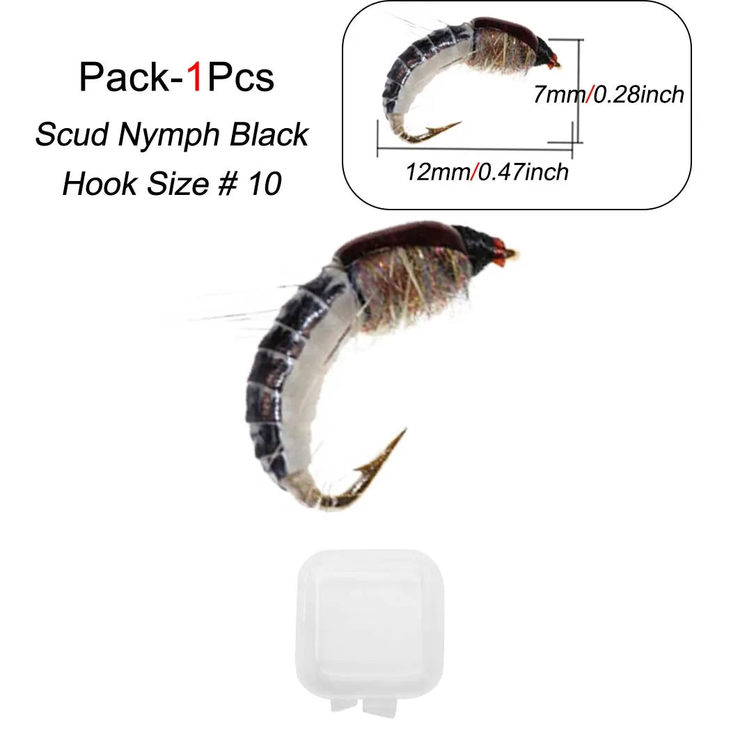 Hot Sea Fishing, River Fishing #10 real Nymph Flying Carp Fishing Artificial Insect Bait Fish Food Tools