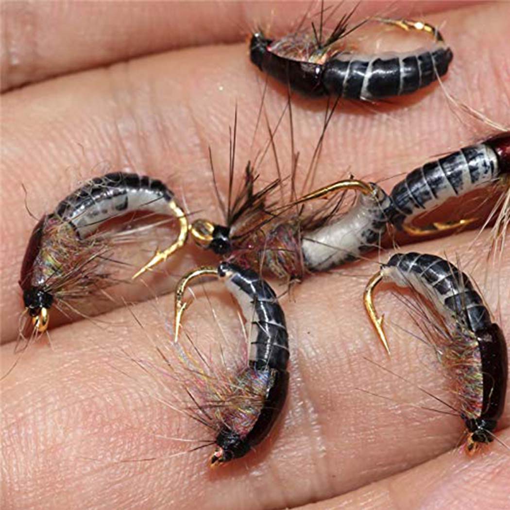 Hot Sea Fishing, River Fishing #10 real Nymph Flying Carp Fishing Artificial Insect Bait Fish Food Tools