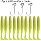 10PCS Soft Lure 5.5cm 7cm 10cm T Tail Worm 3PCS Jigging Head Hook 3g 5g 10g Metal Jig Carp Fishing Pesca Swimbait Gear Kit Bait