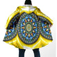 Winter Fashion Men's cloak Hippie Psychedelic Colorful Trippy 3D Printed Thick Fleece Hooded Cloak Unisex Warm Cape Coat DP103