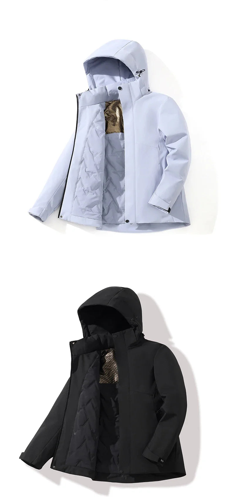 Winter Warm Waterproof Cotton Padded Jacket Men's Hiking Climbing Trekking Skiing Rain Parka Coat Men Windproof Windbreaker Coat