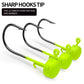 5pcs Fishing Hooks 2.8g 3.5g 4.6g 7g Ned Mushroom Head Jig Sharp Barbed Hook For Soft Worm Lures Jigging Fishing Tools
