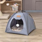 The pet tent is comfortable, breathable, scratch-resistant and wear-resistant, universal in all seasons, odorless and washable.
