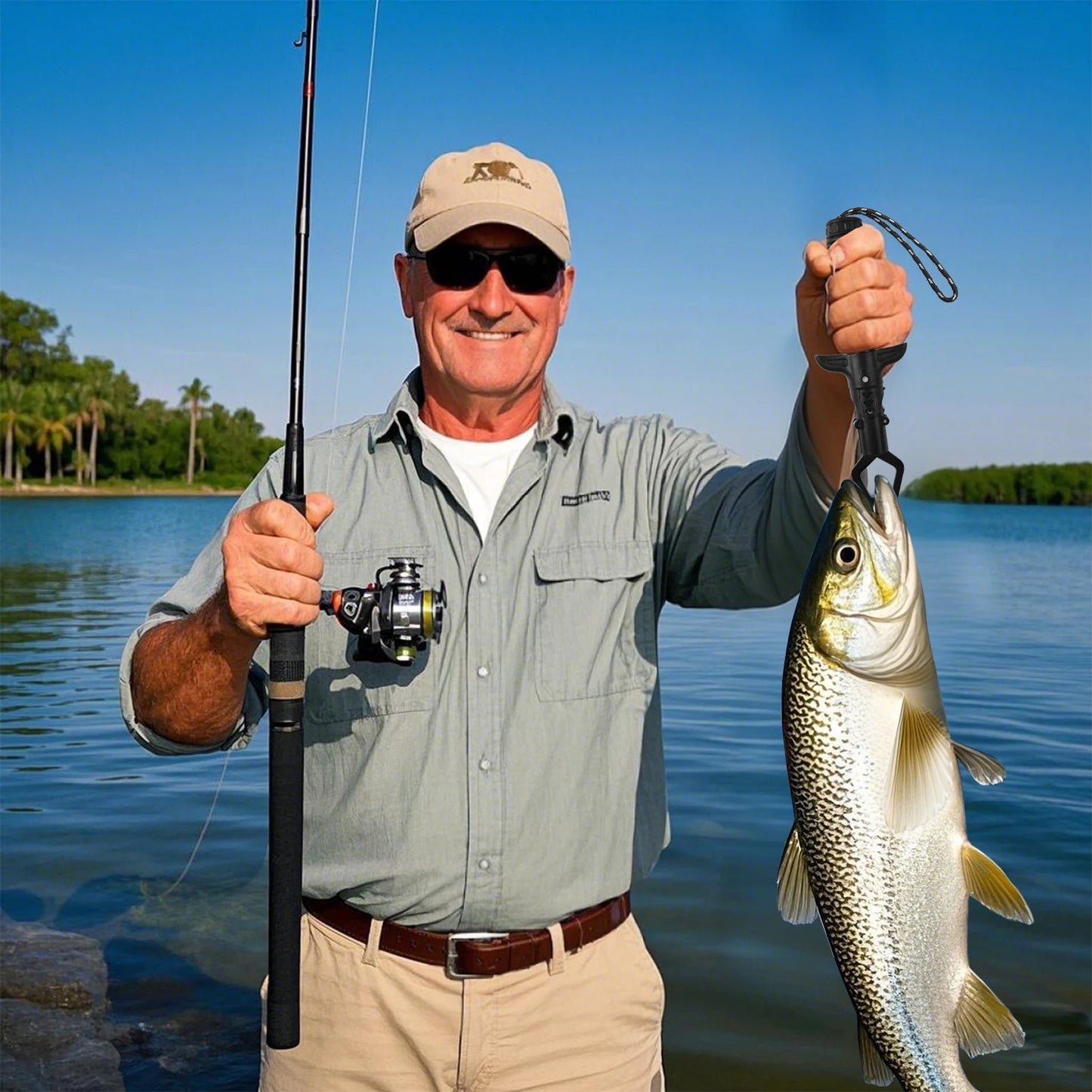 Fishing Pliers and Gripper Set Fishmen Muti-Function Fishing Gear Hook Remover Ice Fishing Tool Flyfishing Gear Gifts for Men