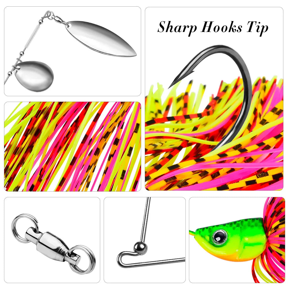 Sequin Lure Bait5Colorful Tassel Mustache Alloy10g15g20gFishing Gear