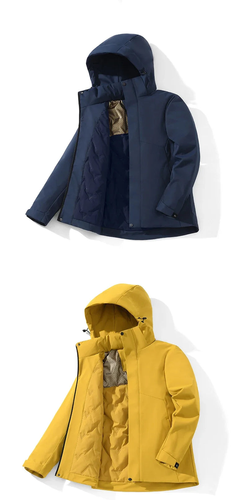 Winter Warm Waterproof Cotton Padded Jacket Men's Hiking Climbing Trekking Skiing Rain Parka Coat Men Windproof Windbreaker Coat