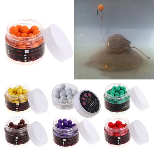 Floating Fishing Lure with Beads, Artificial Baits, Flavor Smell, Carp, 1 Box