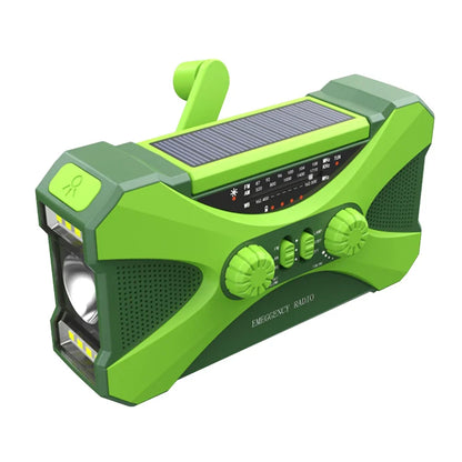 Solar Emergency Radio 10000mAh Hand Crank Portable AM/FM/NOAA SOS Radio with Flashlight&Reading Lamp Cell Phone Charger Radio