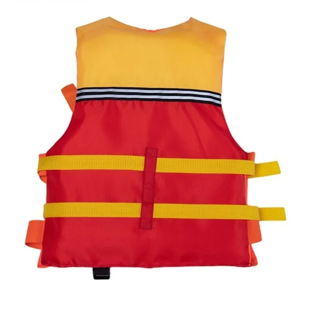 Survival Suit Large Buoyancy Life Vest Jacket with Whistle Adjustable Straps Marine Safety Vest Portable Swimming Vest Skiing