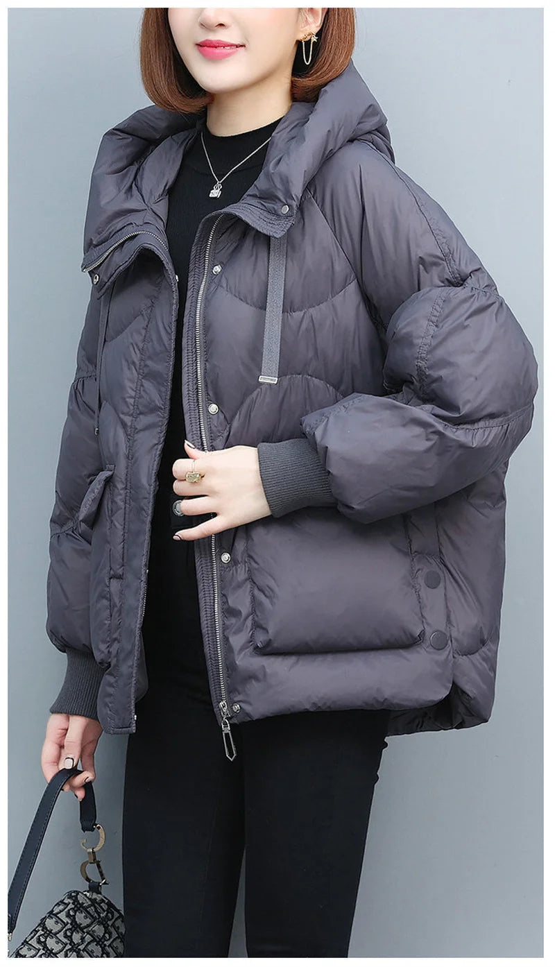 Winter Clothes Women Basic Jackets Warm Thick Down Cotton Jacket Female Short Hooded Fashion Padded-Cotton Jacket Parkas Mujer 2