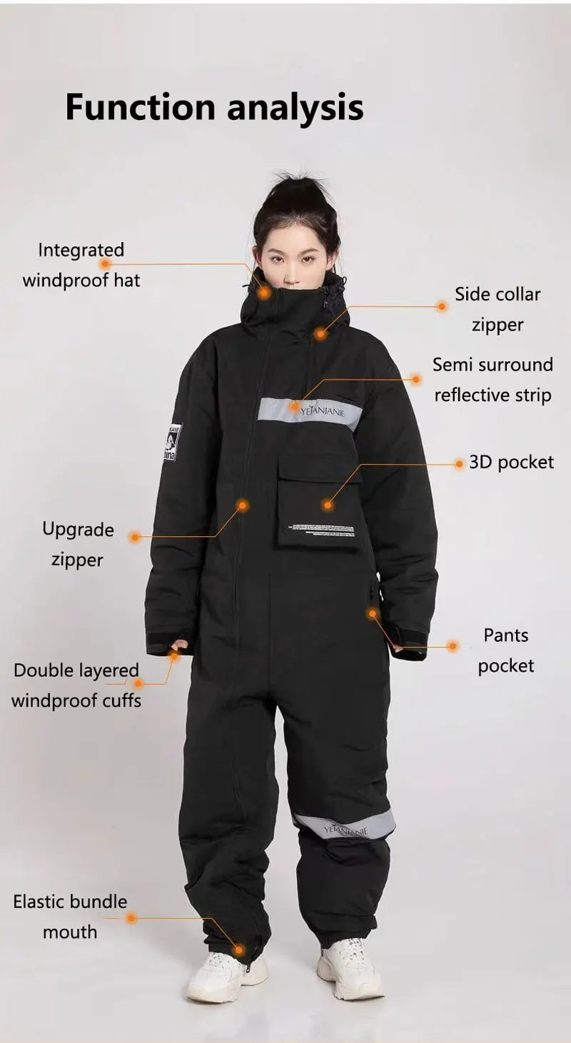 Winter Electric Motorcycle Winter clothes Windbreak Warm Thickened Plush Riding Cold-proof Clothing Outdoor Skiing Fishing Suits