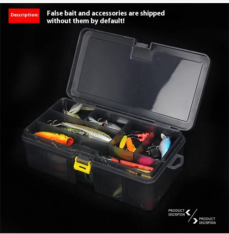 1Pcs Fishing Tackle Box Large Capacity Fishing Accessories Tool Storage Box Fish Hook Lure Fake Bait Box Fishing Supplies