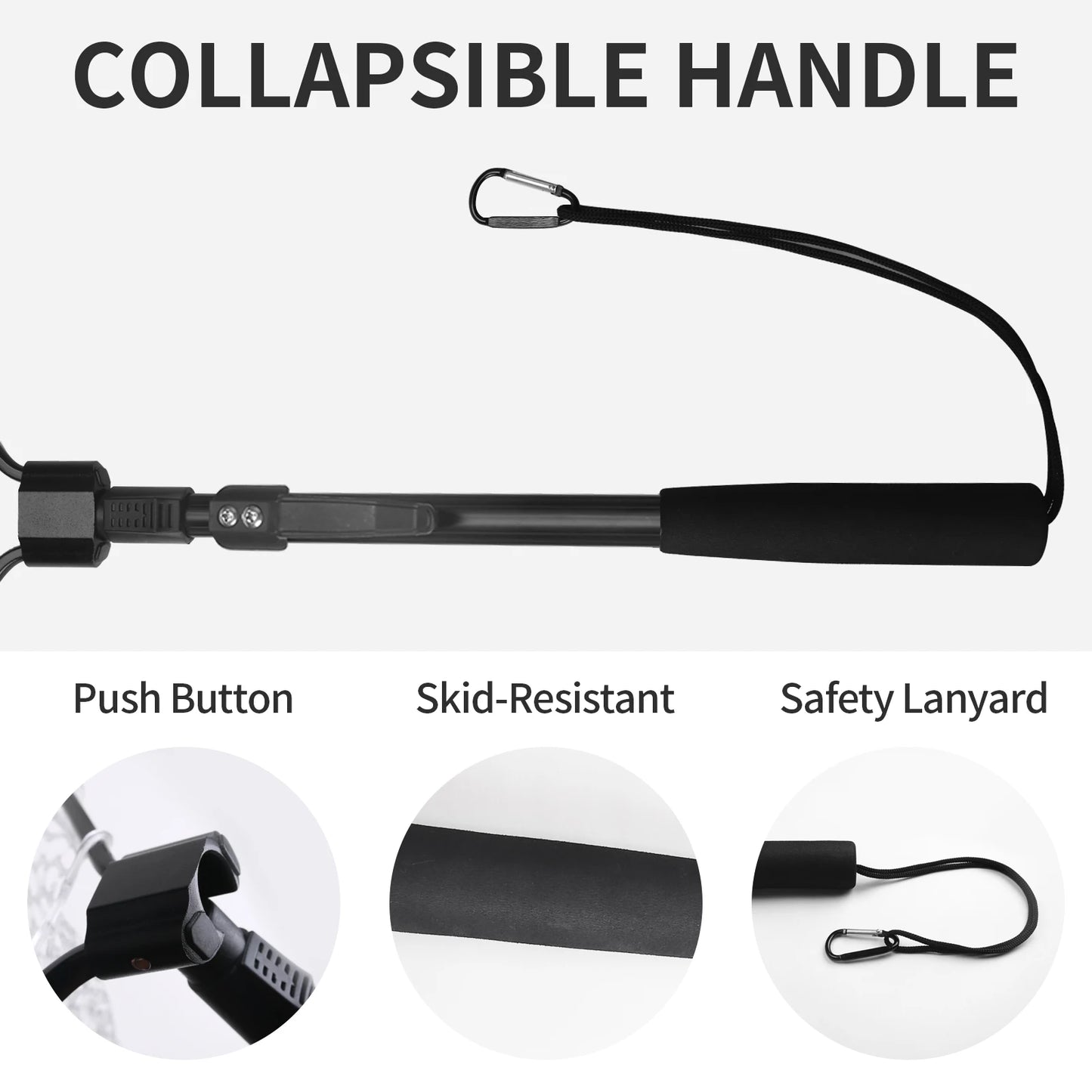 Fishing Tool Kit Fishing Net with Pliers Hook Remover Fish Gripper for Kayak Durable Foldable Fishing Tool Accessories Man Gifts