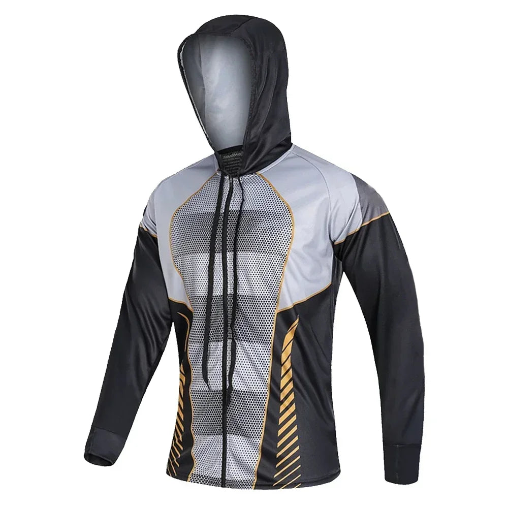 Fishing Shirt Summer Sun Protection Long Sleeve Fishing Jerseys Breathable Professional Men Fishing Clothing Hooded