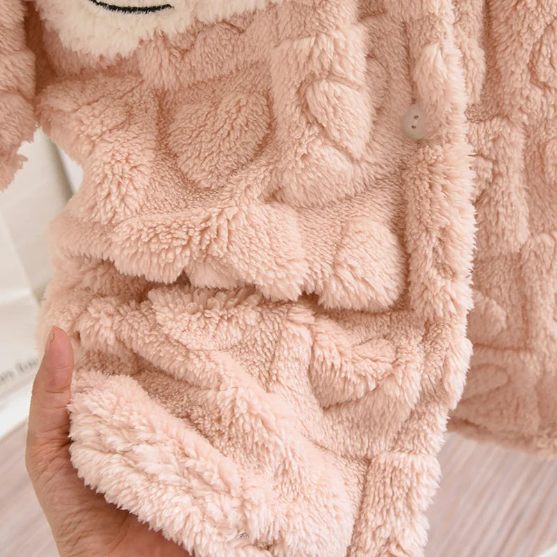 Autumn Winter Sleepwear For Sleeping Warm Hooded Robe Women Pajamas Bathrobe Woman Clothing Pijama Mujer Flannel Pyjama New Hot