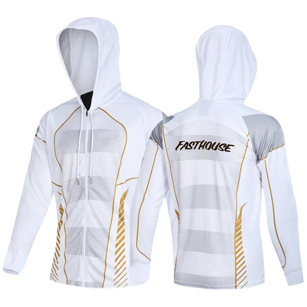 Fishing Clothing Hooded Summer Sun Protection Long Sleeve Fishing Jerseys Breathable Professional Men Fishing Shirt