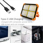 Solar Portable Camping Light with Stand, Battery Rechargeable Lamp, LED Cordless Flood Lights for Work, Emergency Power Failure