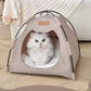 The pet tent is comfortable, breathable, scratch-resistant and wear-resistant, universal in all seasons, odorless and washable.