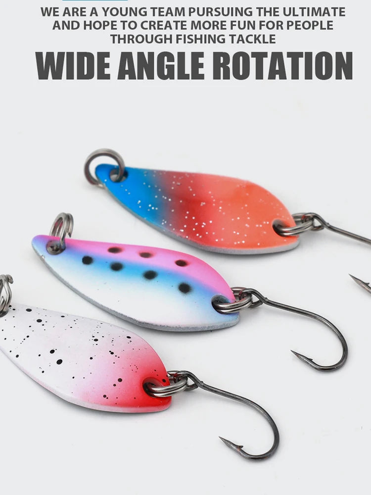 2.5g/3.5g/5g Fishing Kit Jig Spoon Lure Bait Set Hard Metal Spinner Wobbler Spoon Trout Bass Area Fishing Gear Lure Spoon Bait