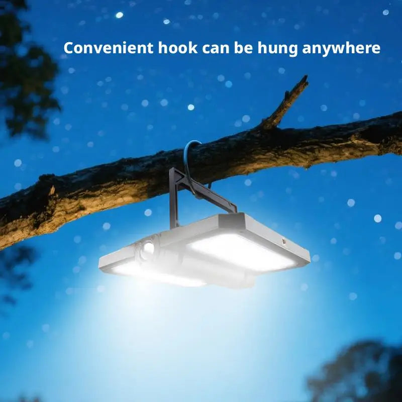 Solar Powered Portable Camping Light with Strong Magnetic Base for Home Emergency Construction Site Outdoor Work Lamp