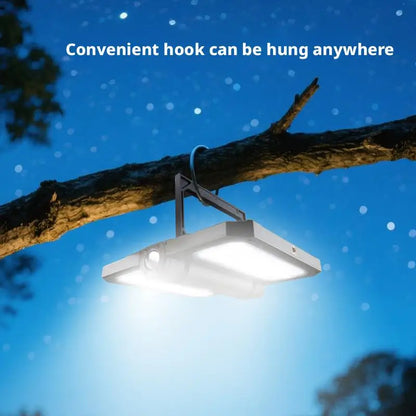 Solar Powered Portable Camping Light with Strong Magnetic Base for Home Emergency Construction Site Outdoor Work Lamp